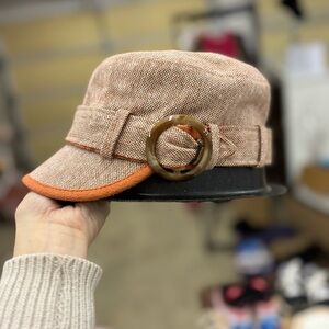 Stylish Tan and Black Women's Hat
